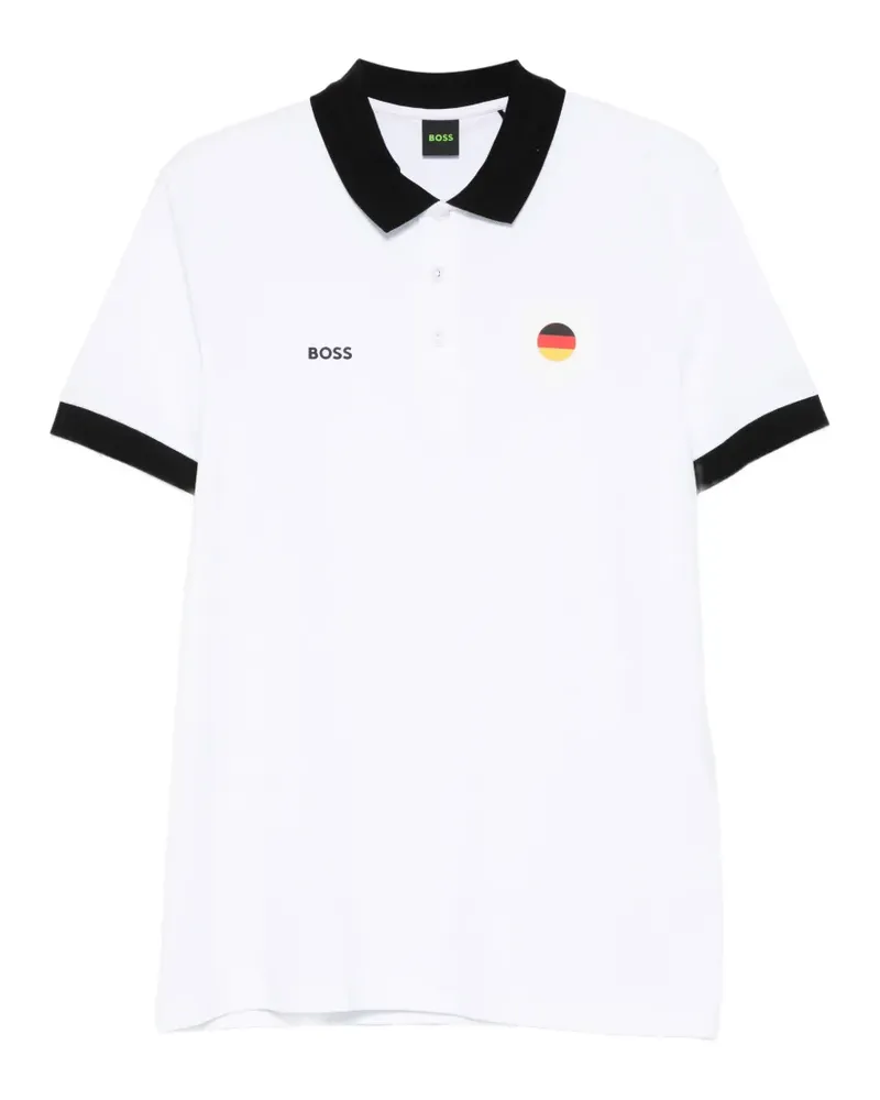 HUGO BOSS contrast-trim polo shirt - Weiß Weiß
