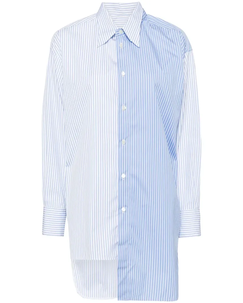 Yohji Yamamoto Gestreiftes Hemd - Blau Blau