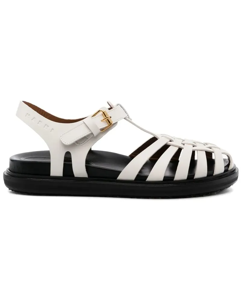 Marni Flache Riemchensandalen - Weiß Weiß