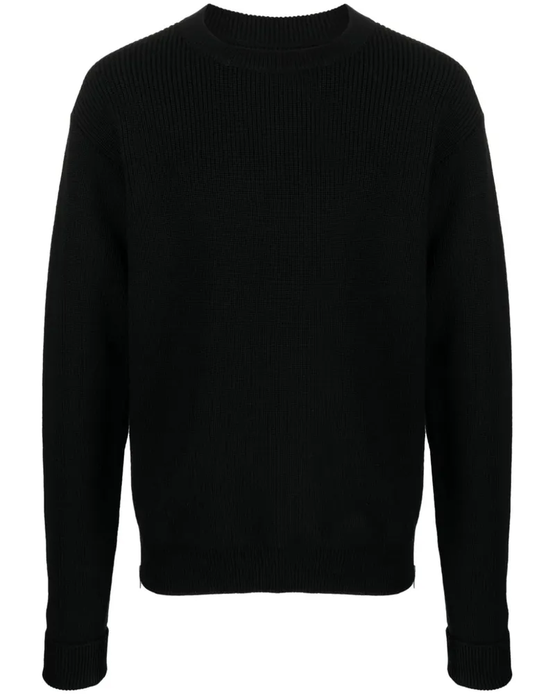 Jil Sander Pullover mit Reißverschluss - Schwarz Schwarz