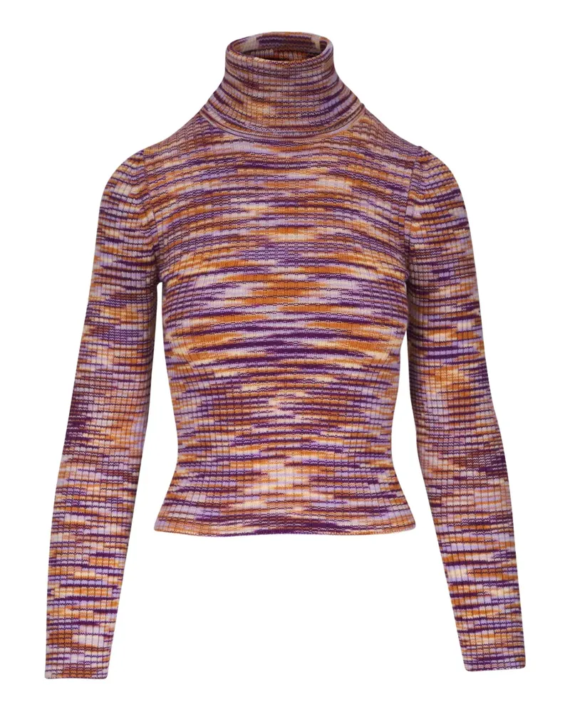 Mother stripe turtleneck sweater - Violett Violett