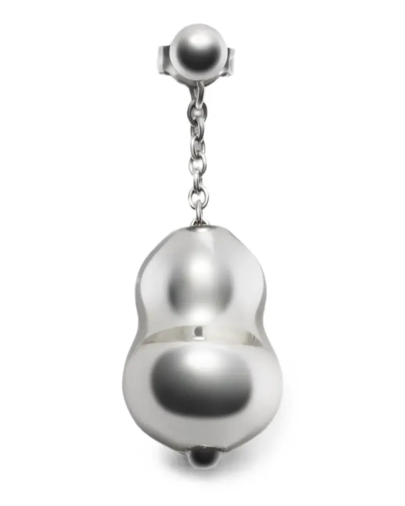Christophe Lemaire Ohrring aus mundgeblasenem Glas - Silber Silber