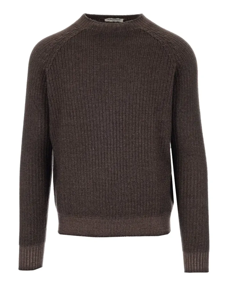 Al Duca D’Aosta 1902 Wendbarer Pullover aus geripptem Strick - Braun Braun