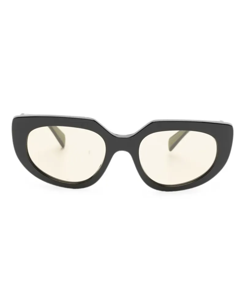Prada Sonnenbrille mit geometrischem Gestell - Schwarz Schwarz