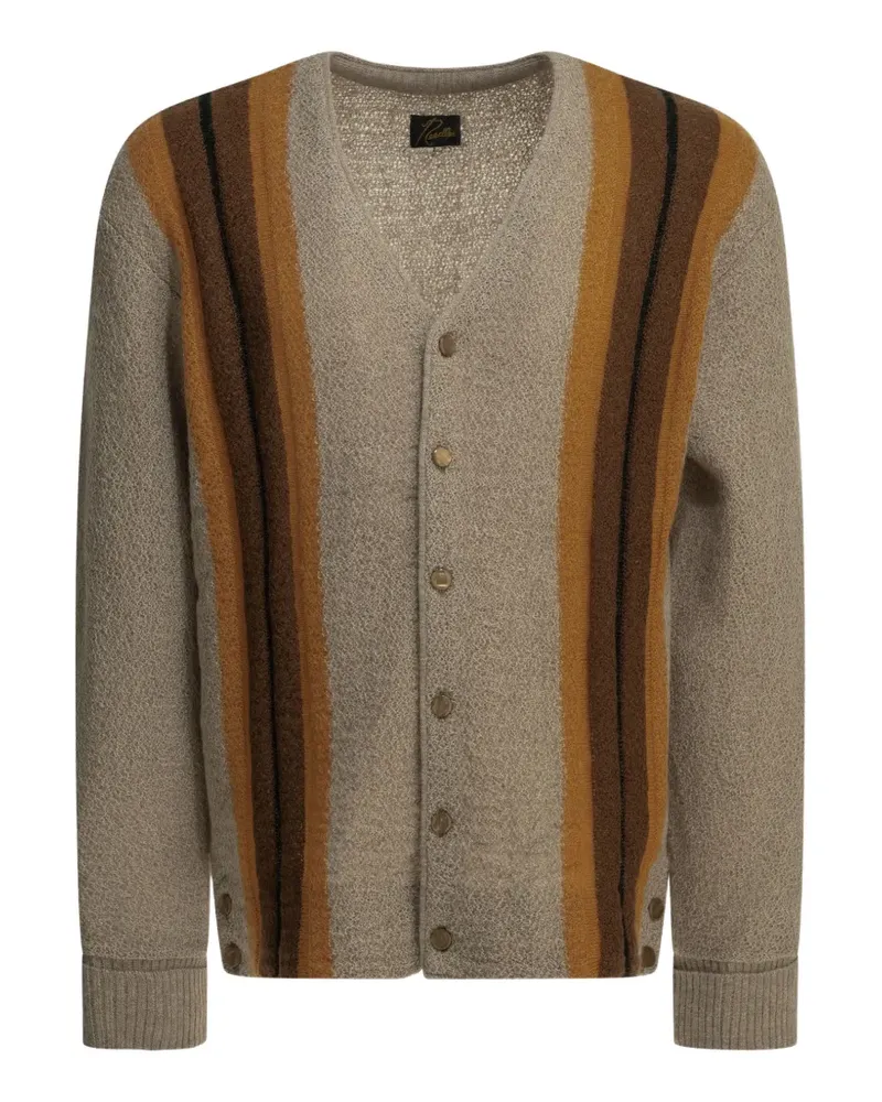 NEEDLES striped mohair-blend sweater - Braun Braun