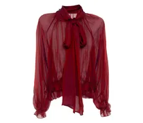 Klassische Chiffonbluse - Rot