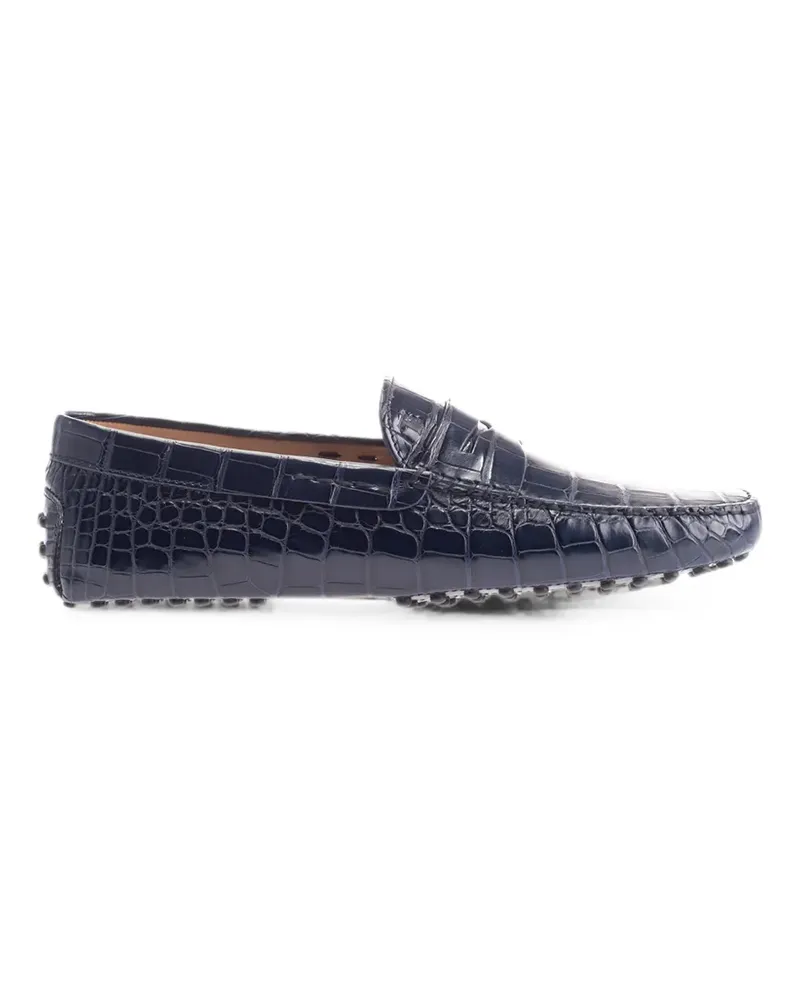TOD'S crocodile-effect loafers - Blau Blau