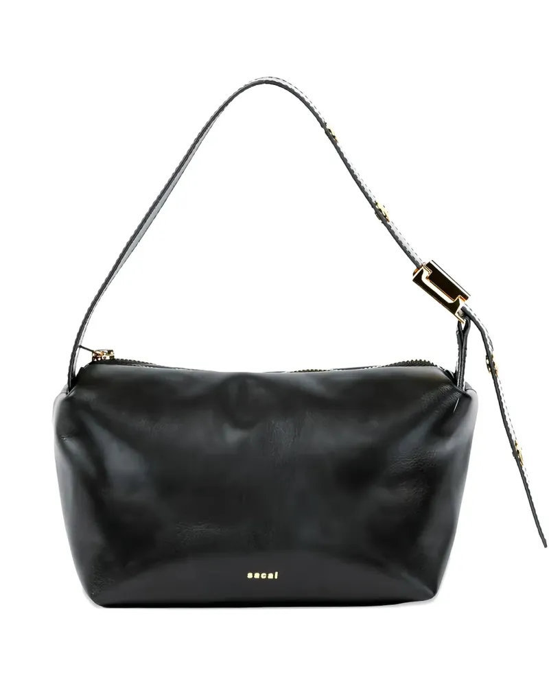Sacai zip shoulder bag - Schwarz Schwarz