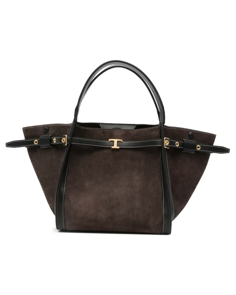 TOD'S T Timeless Tote Bag - Braun Braun