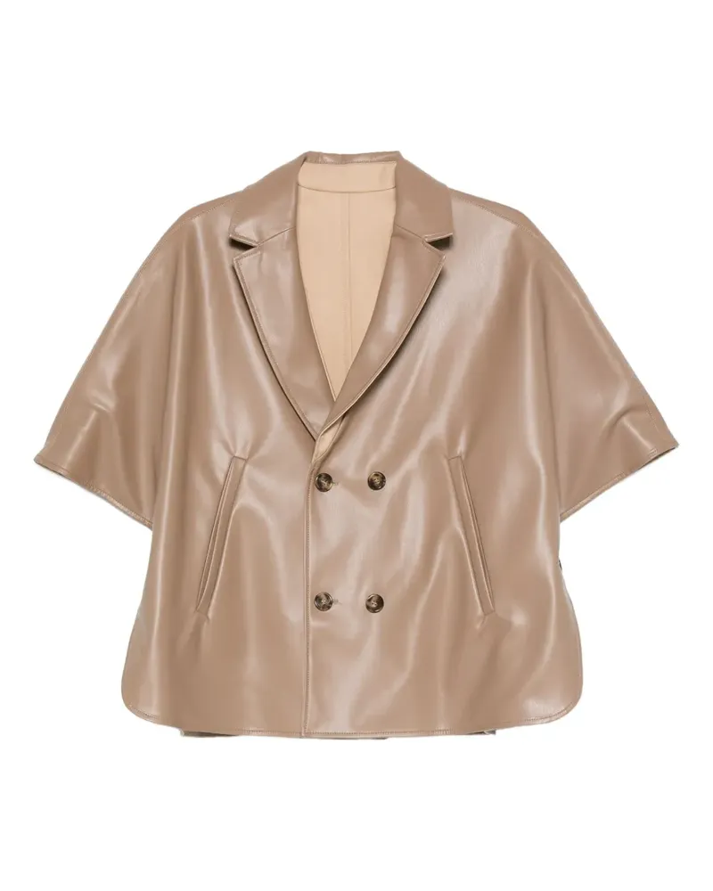 Max Mara Doppelreihiges Cape - Braun Braun