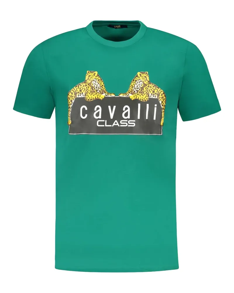Roberto Cavalli leopard-print T-shirt - Grün Grün