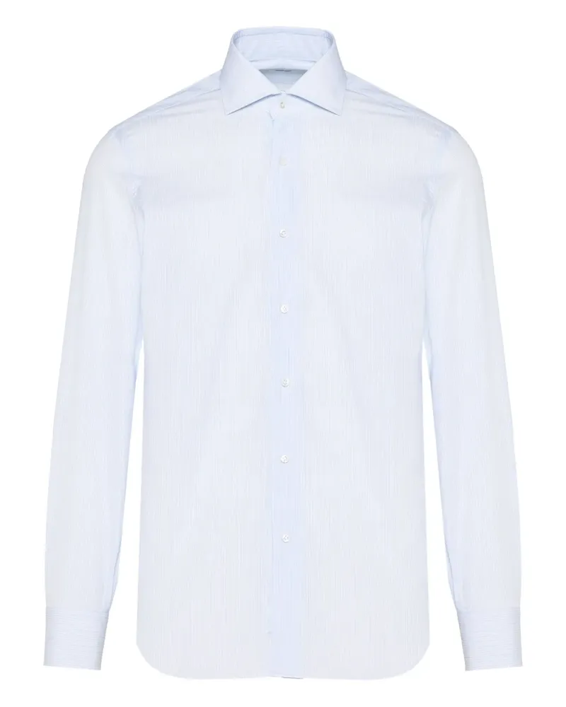 BARBA striped long-sleeve shirt - Blau Blau