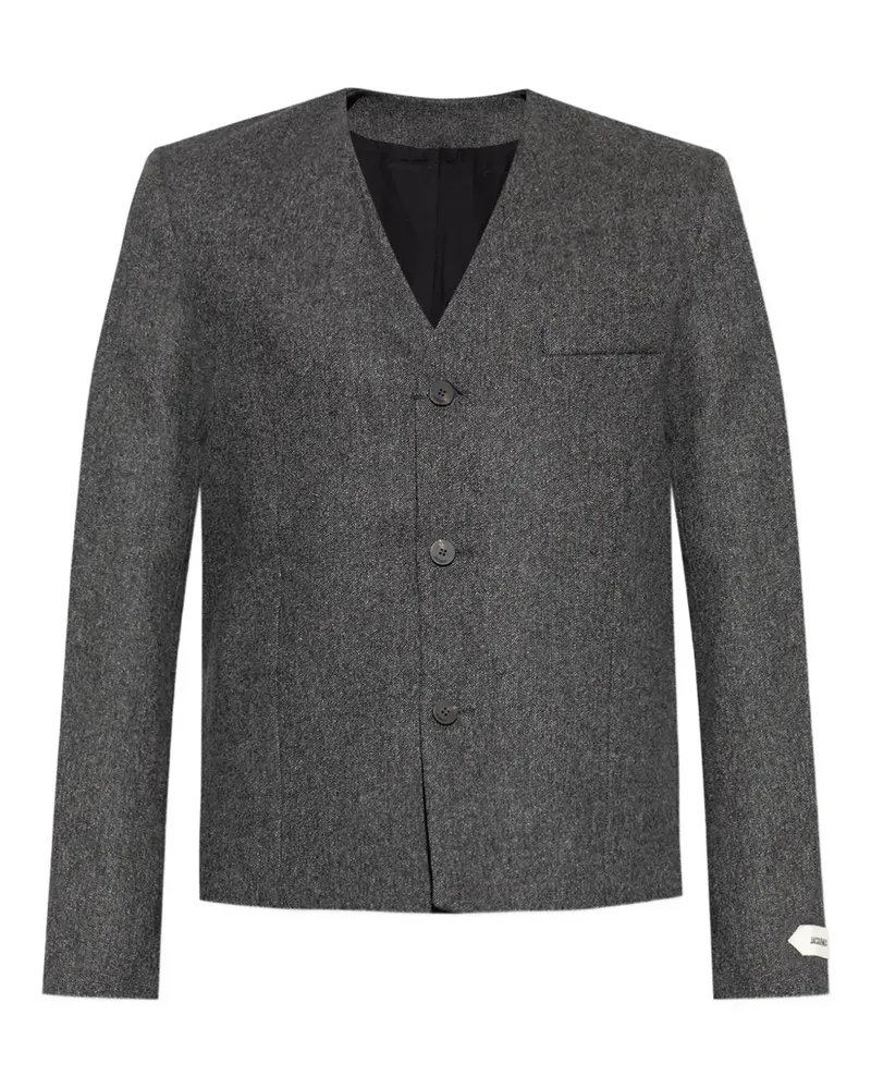 Jacquemus Sera V-neck button jacket - Grau Grau
