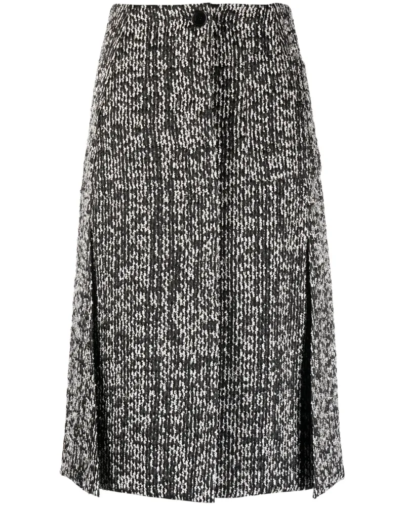 Lanvin Midirock mit texturiertem Finish - Schwarz Schwarz