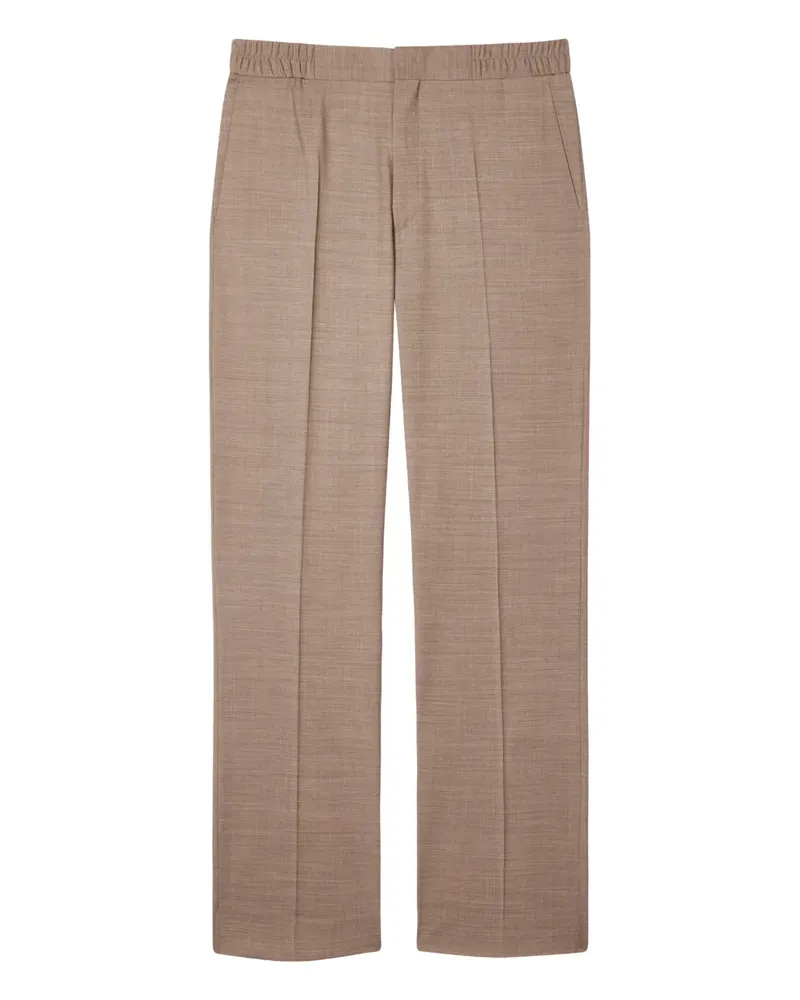 Paul Smith elasticated-waistband pleated trousers - Braun Braun