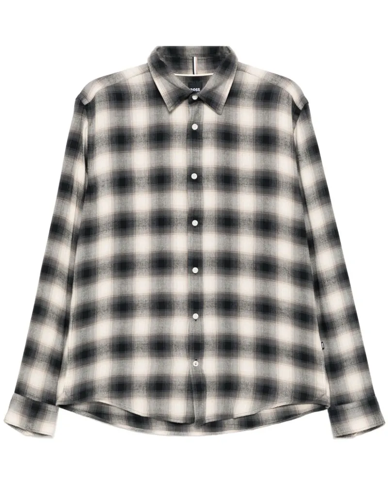 HUGO BOSS Kariertes Hemd - Grau Grau