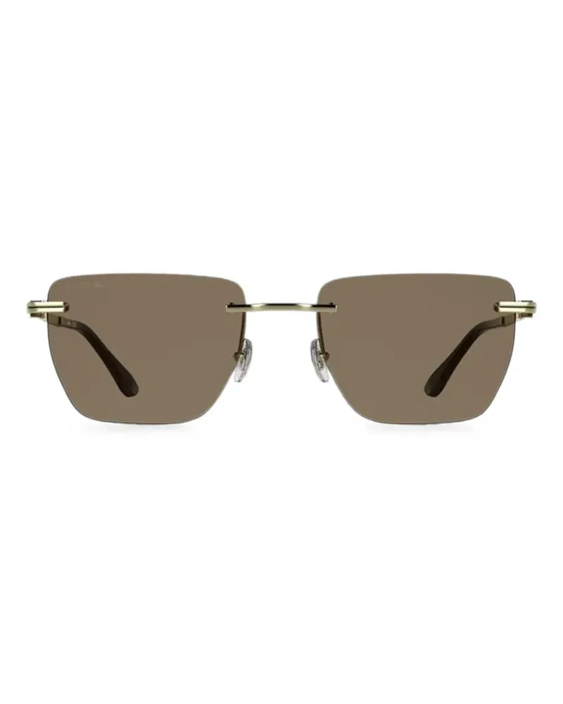 Lacoste rimless geometric-frame sunglasses - Gold Gold