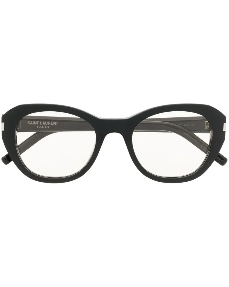 Saint Laurent Sonnenbrille mit rundem Gestell - Schwarz Schwarz
