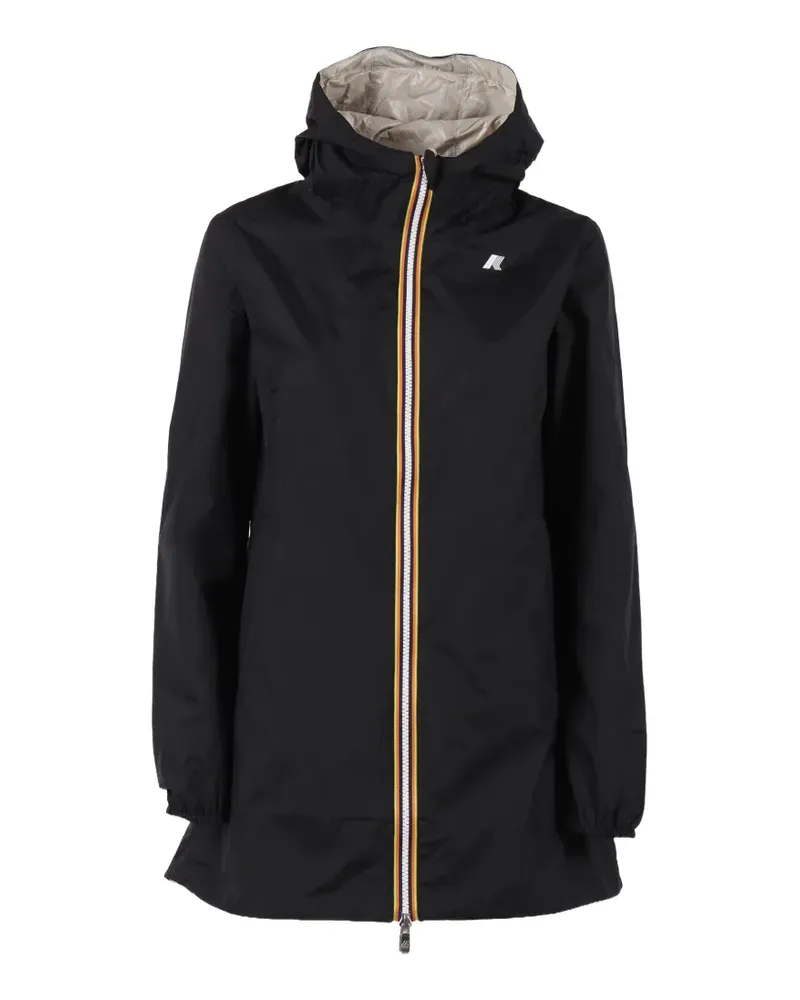 K-Way hooded zip jacket - Schwarz Schwarz