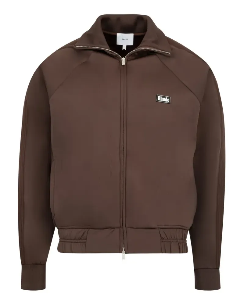 RHUDE Madera Hemdjacke mit Logo-Patch - Braun Braun