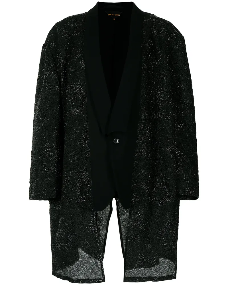 Comme des Garçons Einreihiger Blazer - Schwarz Schwarz