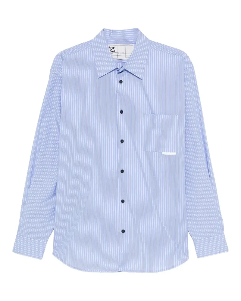 GR10K Replicated striped shirt - Blau Blau