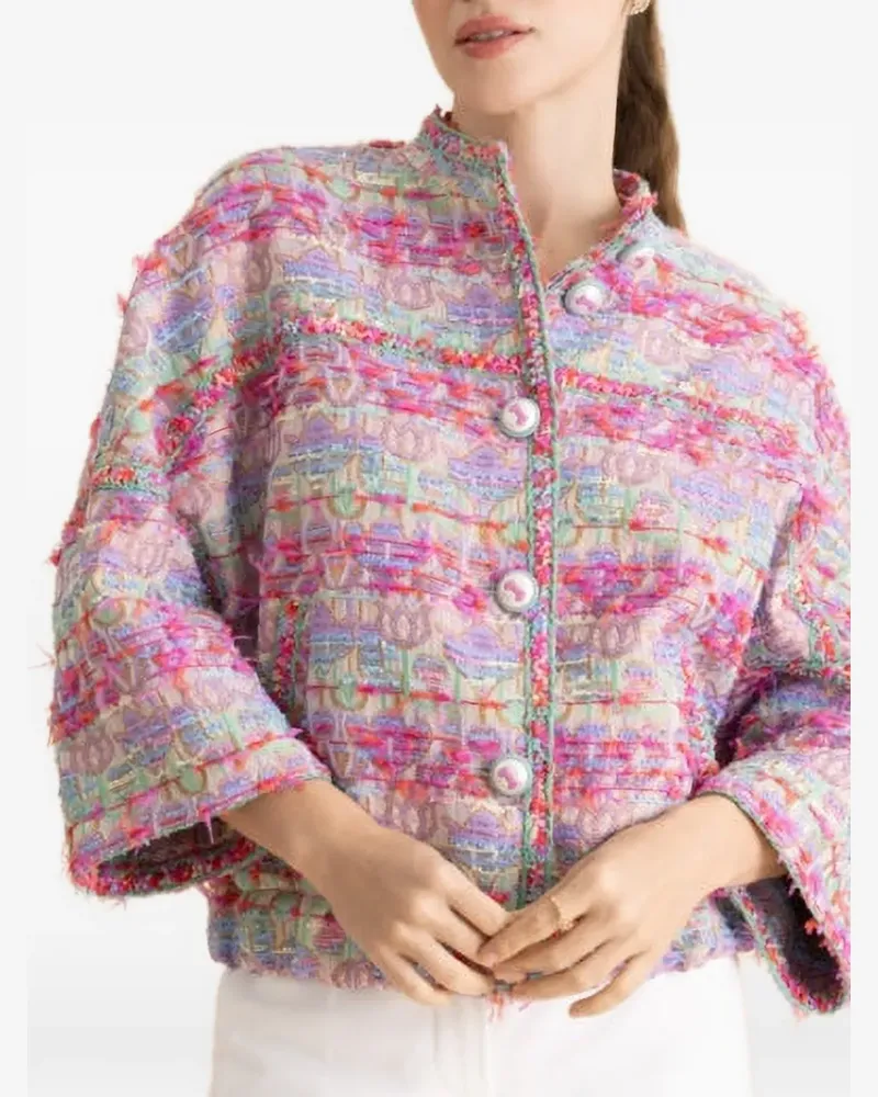 Maison Common button fastening cropped jacket - Rosa Rosa