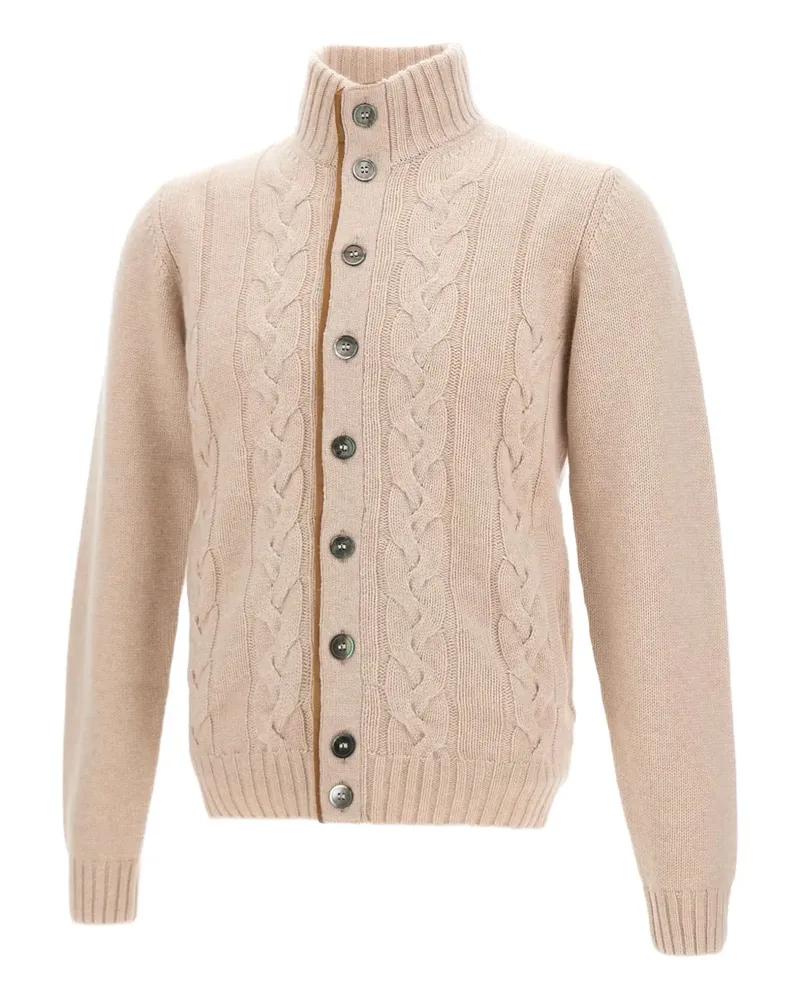Della Ciana Cardigan mit Zopfmuster - Nude Nude