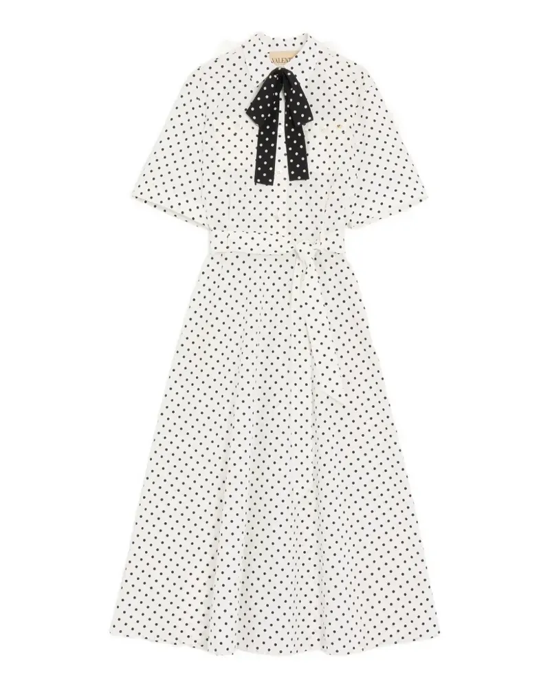 Valentino Garavani Midikleid mit Plusdepois-Print - Weiß Weiß