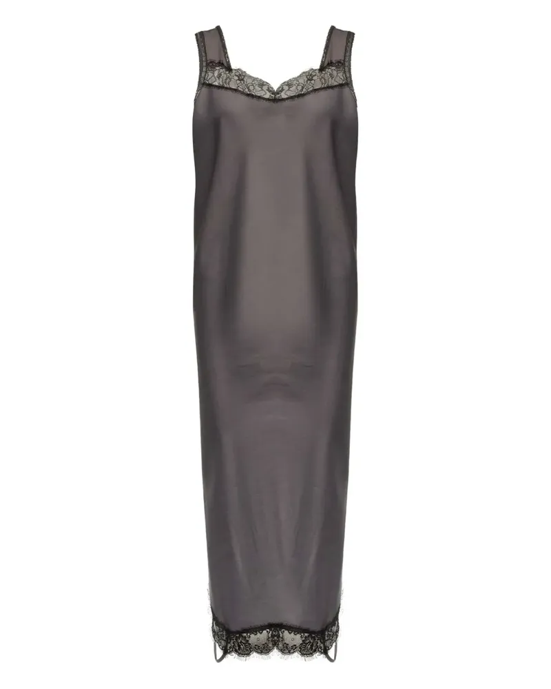 Maison Margiela Midikleid mit Spitze - Grau Grau