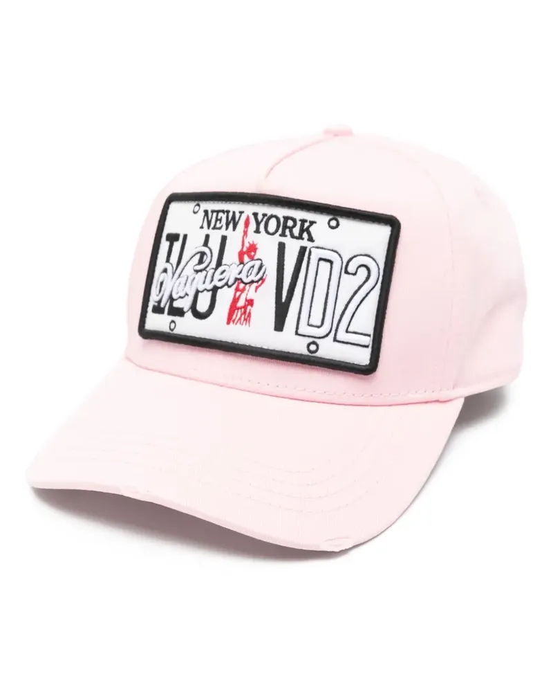Dsquared2 Baseballkappe mit New York-Patch - Rosa Rosa