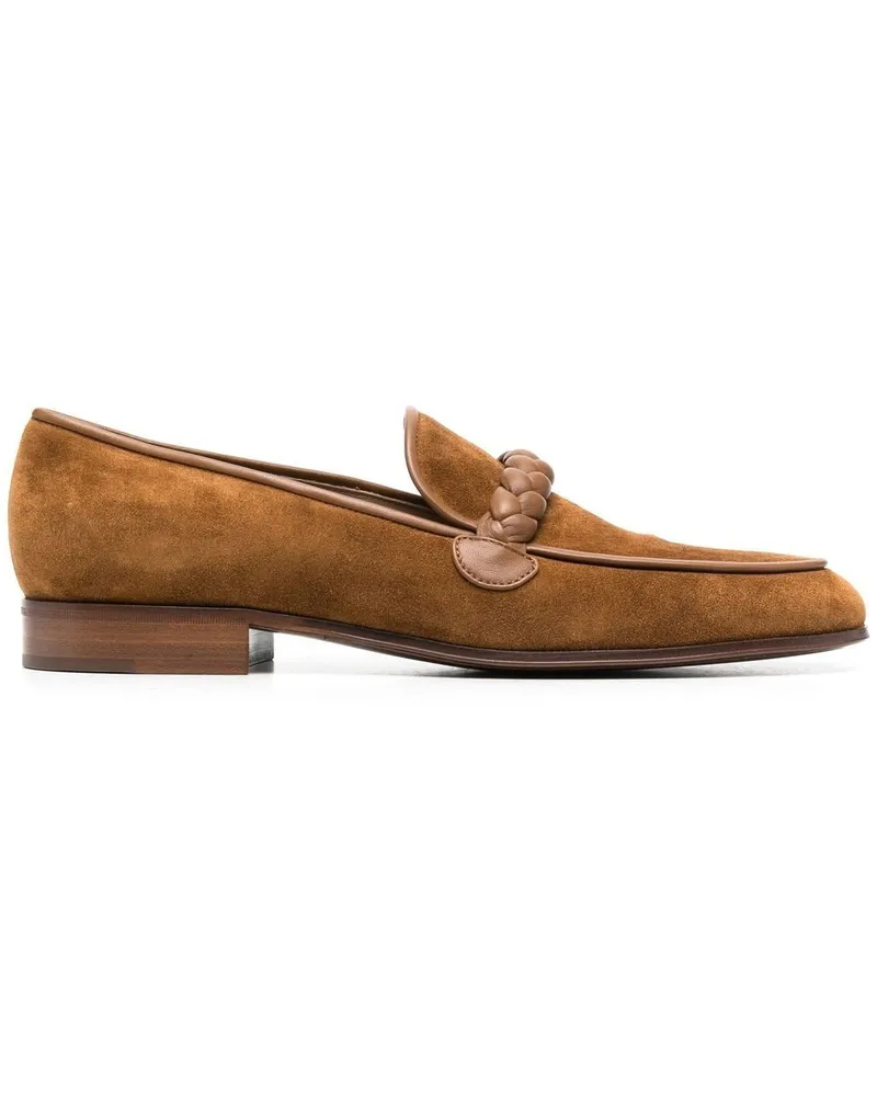 Gianvito Rossi Massimo Loafer auf Wildleder Braun