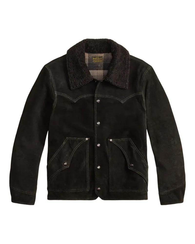 Ralph Lauren Lederjacke mit Pelzkragen - Braun Braun