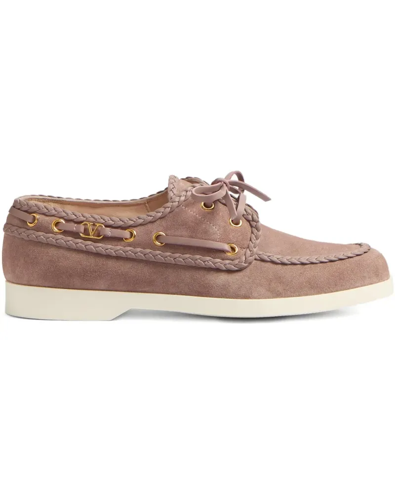 Valentino Garavani Palm Avenue Crust Segelschuhe aus Nappaleder - Rosa Rosa