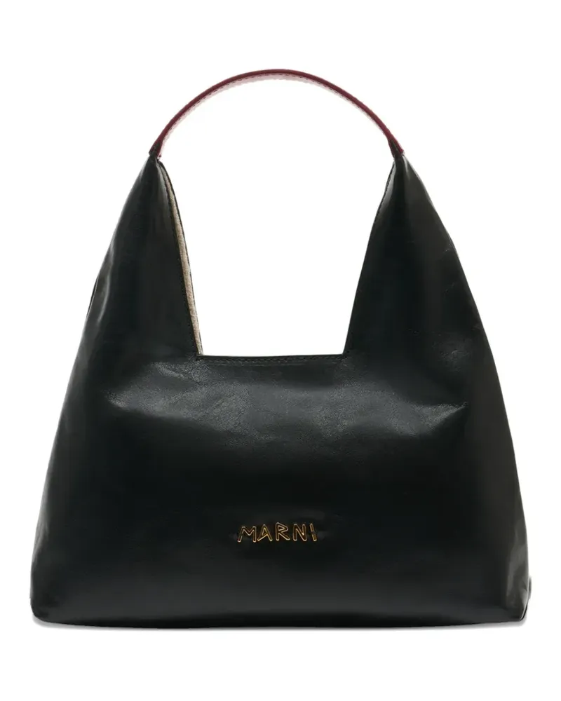 Marni mini leather shoulder bag - Schwarz Schwarz