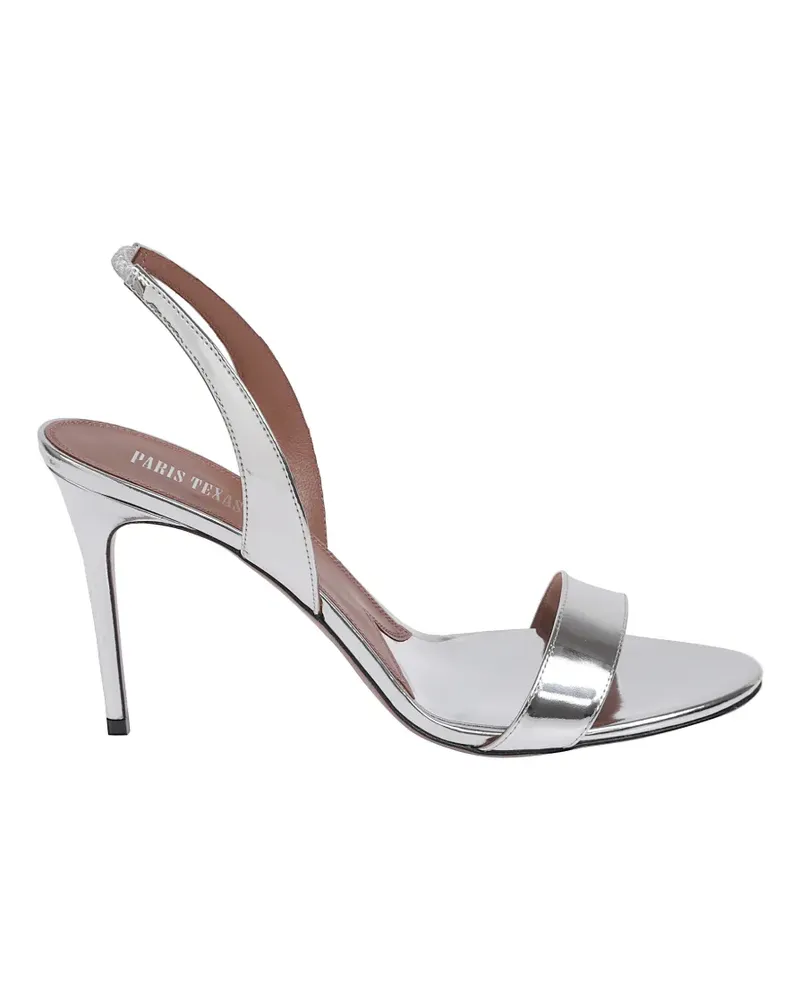 Paris Texas Vera metallic slingback sandals - Silber Silber