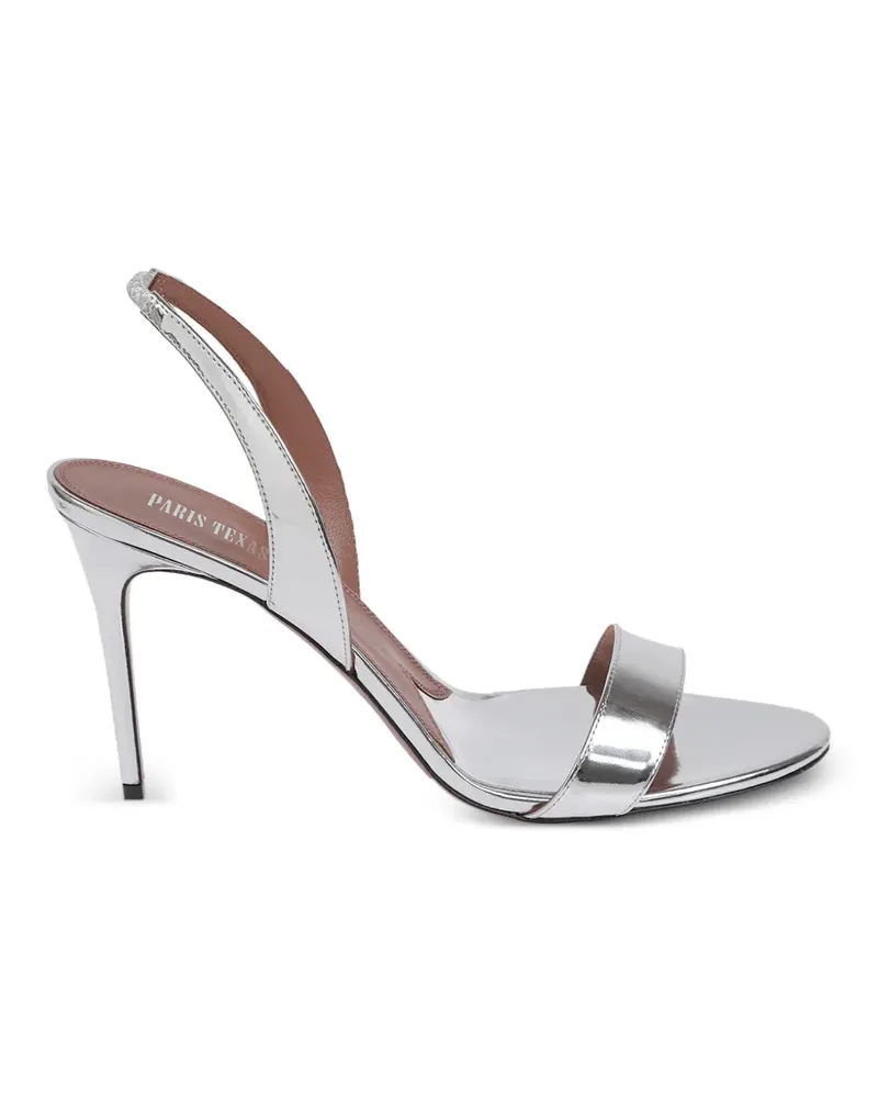 Paris Texas Vera metallic slingback sandals - Silber Silber