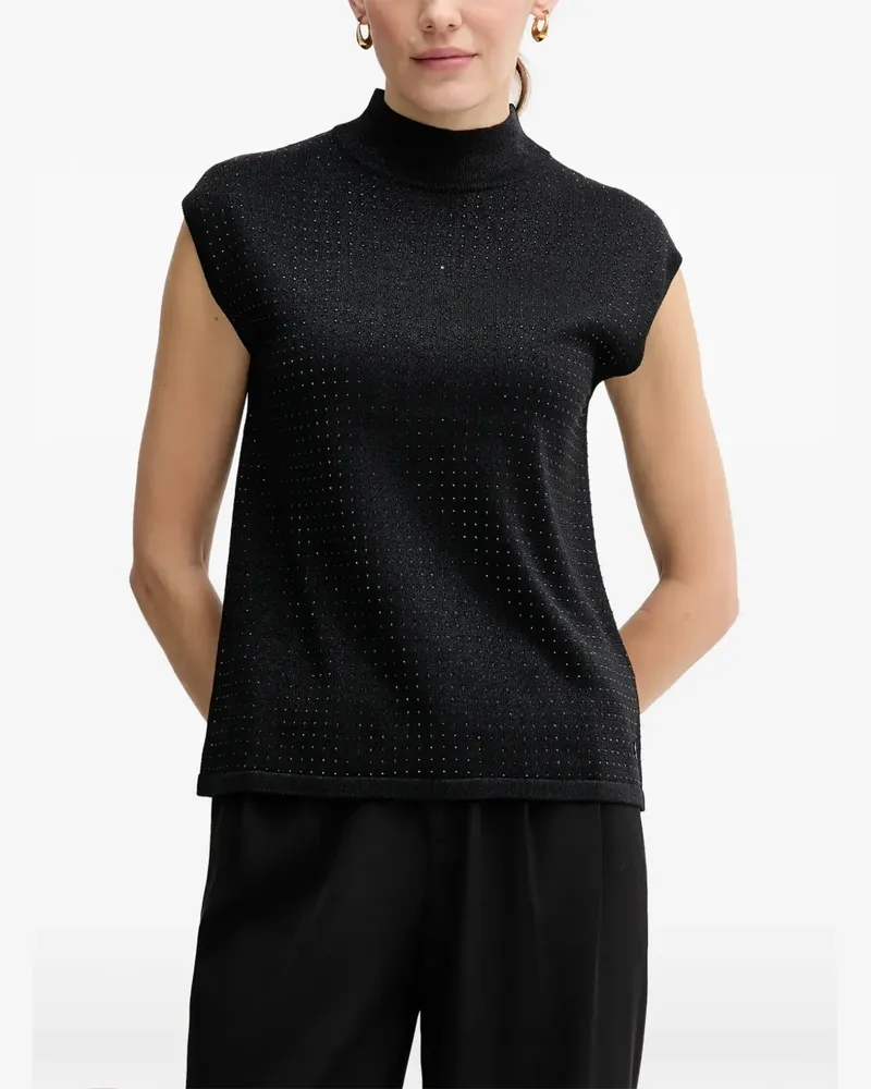 Joseph Ribkoff sequin mock-neck top - Schwarz Schwarz