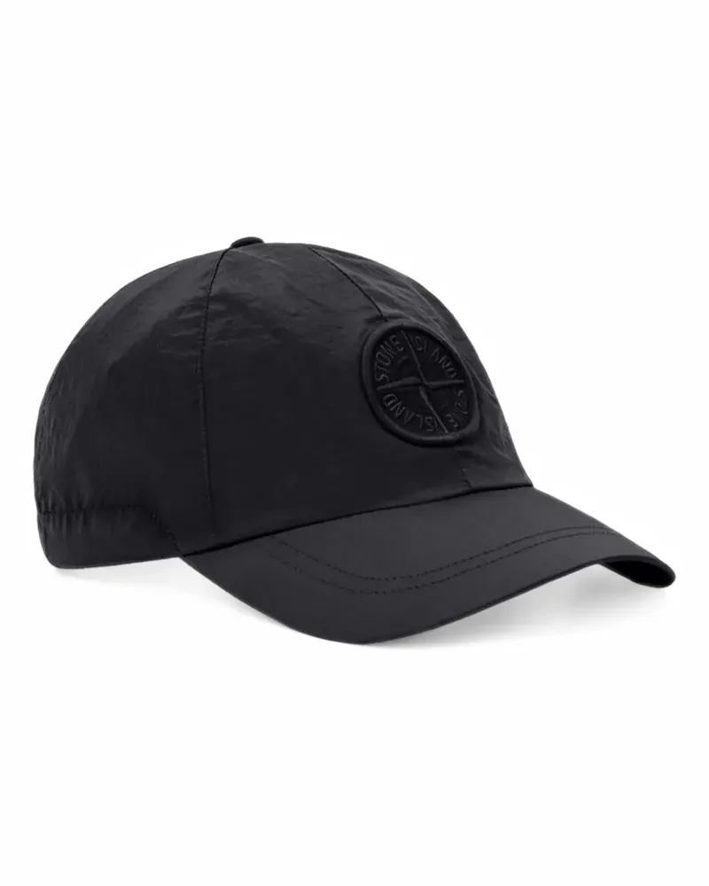 Stone Island 9100011 Econyl® Baseballkappe aus Nylon-Metall - Schwarz Schwarz