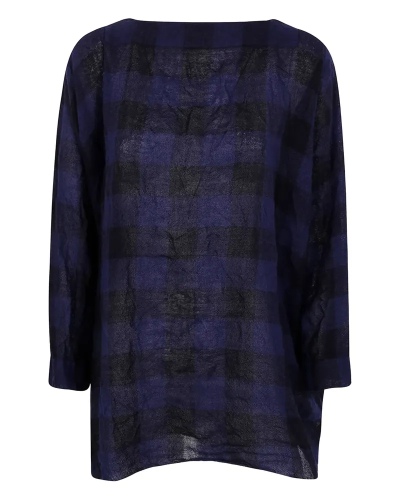 Daniela Gregis Bluse mit MKaromuster - Blau Blau