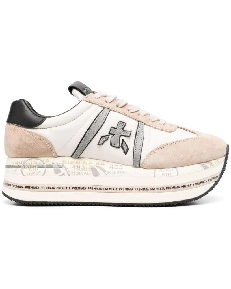 Premiata Beth 6500 Sneakers mit Logo-Patch - Nude Nude