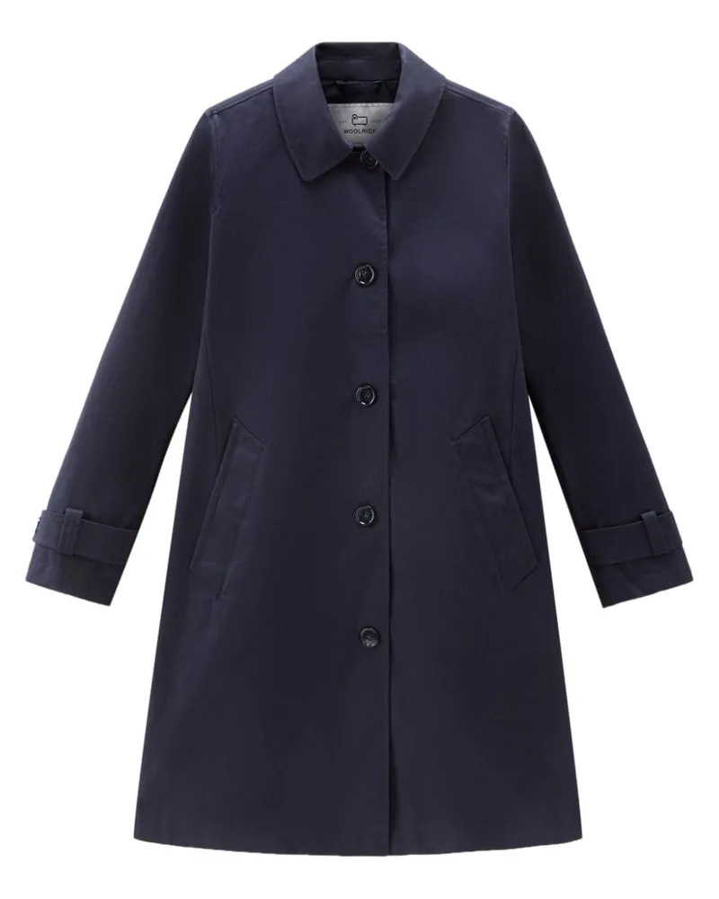 Woolrich Einreihiger Mantel Blau