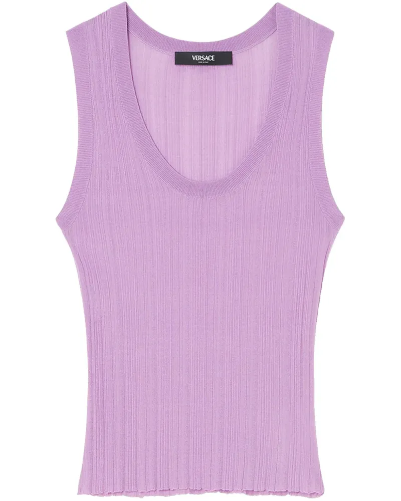 Versace Geripptes Tanktop - Violett Violett