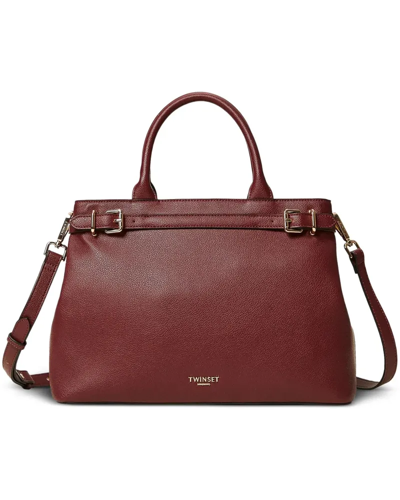 Twin-Set Tote Bag mit Schnallenverschluss - Rot Rot