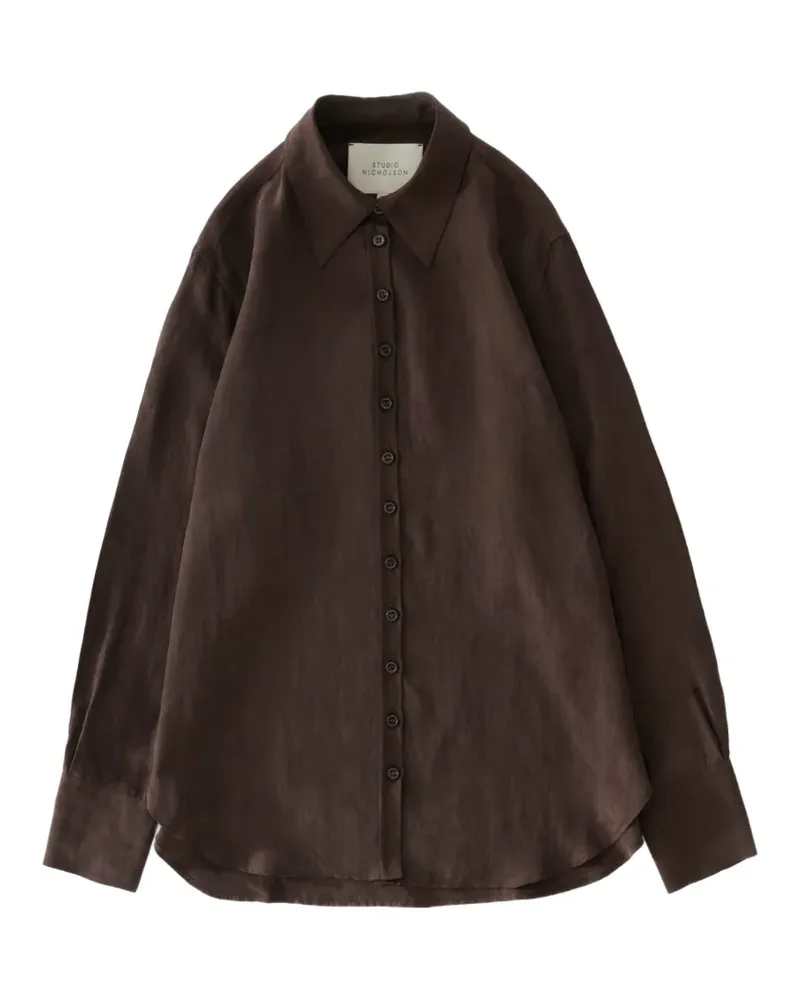 Studio Nicholson Torin Hemd aus Twill - Braun Braun