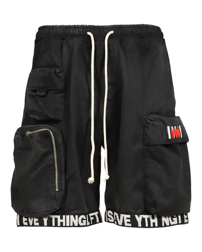 RRR123 Left Out Cargo-Shorts - Schwarz Schwarz