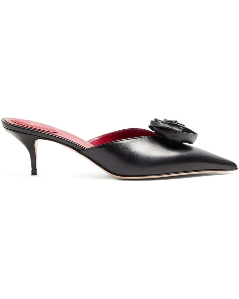 Valentino Garavani Spitze Drip Rose Mules 55mm - Schwarz Schwarz