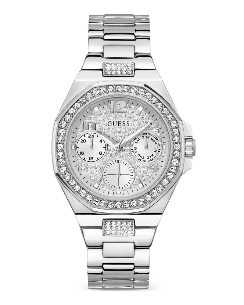 Guess Ladies crystal-embellished 40mm watch - Silber Silber