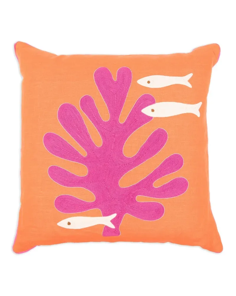 Jonathan Adler Playa Corded Coral Kissen - Orange Orange