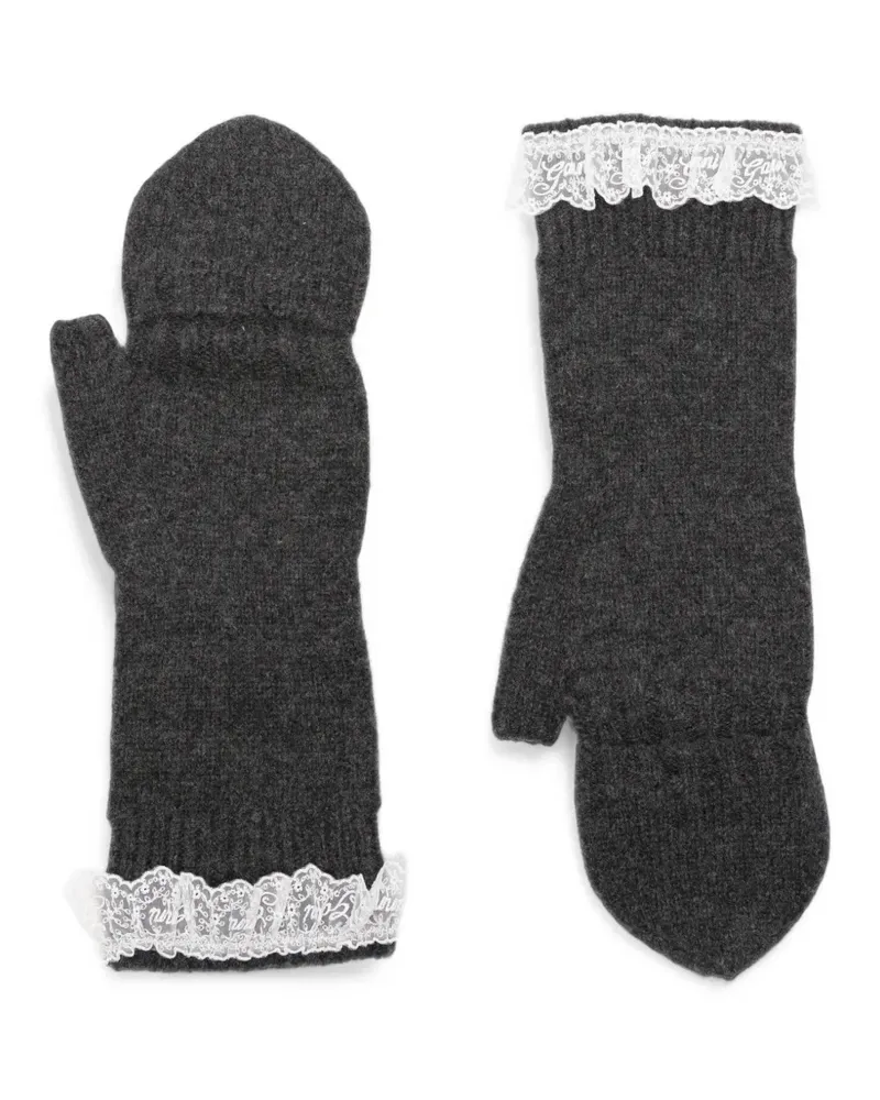 Ganni wool mittens - Grau Grau